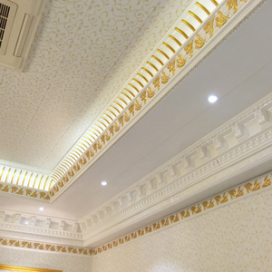 Moulures de <span class=keywords><strong>plafond</strong></span> en polyuréthane de conception moderne, en gros, pour les coins, moulures décoratives pour les villas, les hôtels, intérieur léger - Product Image 3