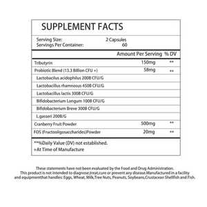 Cápsulas Probióticas de Suplemento Herbal con Etiqueta Personalizada para la Salud Femenina con Polvo de Arándano para Reducir la Sequedad y el Malestar - Product Image 2