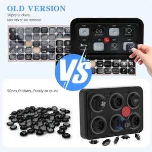 60A 4 모드 8 색 백라이트 12V 6 갱 RGB 터치 스위치 패널 회로 제어 릴레이 상자 방수 IP68 (50 Diy 키 아이콘 포함) - Product Image 2