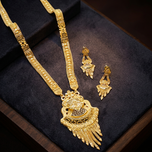 Venta al por mayor de joyería de moda 14K 18K 24K chapado en oro, collares de formación larga, joyería de diseño tradicional, joyería llena de oro de latón - Product Image 1