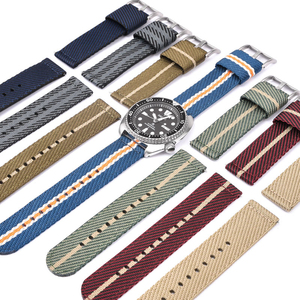 Bracelets de montre en nylon tissé imperméables et respirants à expédition rapide pour <span class=keywords><strong>Seiko</strong></span> 20mm 22mm 24mm - Product Image 4