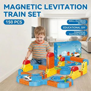 ชุดตัวต่อรถไฟฟ้า AiJH แบบรางโค้งงอได้ รถไฟลอยได้ความเร็วสูง <span class=keywords><strong>ของเล่น</strong></span> STEM ประกอบเอง - Product Image 2