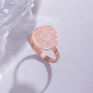 Nouvelles bagues de mode en acier inoxydable, inspirées de la calligraphie religieuse, avec motifs Allah, Coran, Islam, Musulman, vente en gros, cadeaux Aïd - Product Image 2