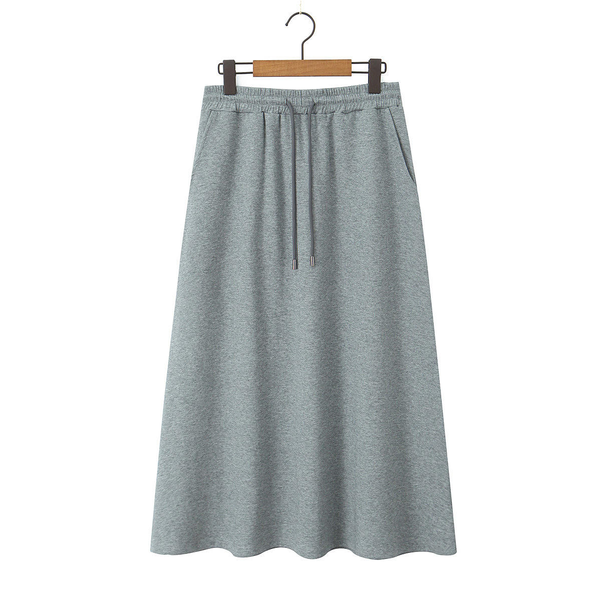 Gray midi skirt