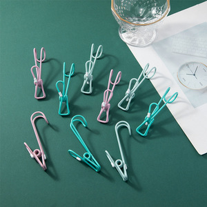 Pince <span class=keywords><strong>à</strong></span> crochet multifonctionnelle <span class=keywords><strong>à</strong></span> double niveau Pince <span class=keywords><strong>à</strong></span> <span class=keywords><strong>linge</strong></span> enduite de plastique Portable Papeterie photo et voyage Grande pince de camping - Product Image 3