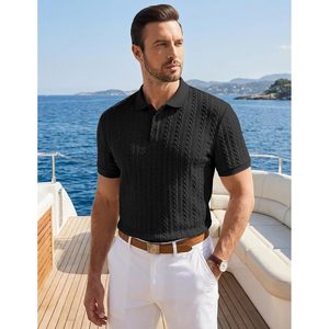 FOXA Polo tricoté pour homme à manches courtes, respirant et extensible, idéal pour le golf, haut décontracté à col pour l'été - Product Image 5