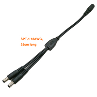DC 5,5*2,1mm/5,5*2,5mm Stromkabel Y-Splitter-Verlängerung kabel 1 Buchse an 2 Stecker für LED-Licht leiste