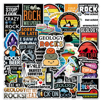 50 pegatinas impermeables personalizadas al por mayor para decoración de cuadernos, cajas de almacenamiento y ordenadores, con diseños de geología y topografía para exteriores.