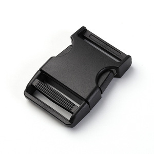 Side Release Buckle Plastic 25mm Black Durable For Bags <b>Webbing</b> Lanyards - Product Image 2