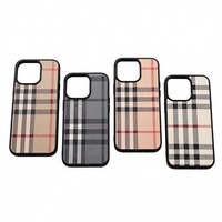 Étui de téléphone en cuir PU à motif écossais, protection intégrale pour iPhone 17 Pro Max, séries 16 et 15