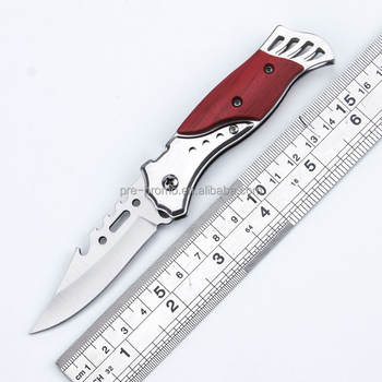 Wooden Handle Stainless Steel Folding Outdoor Camping Knife