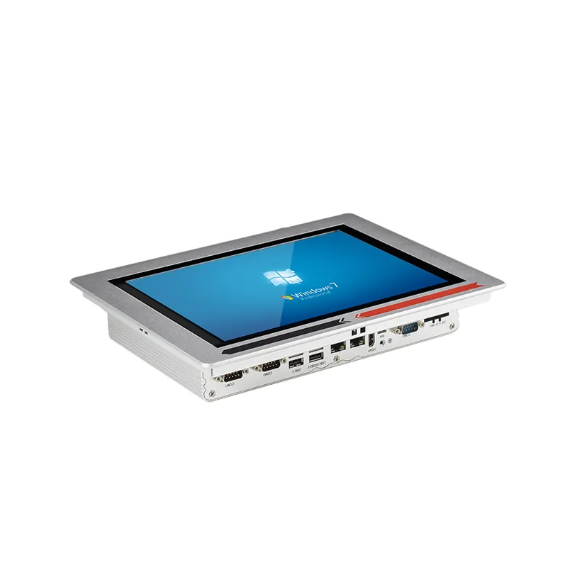 Toptan u-ultra ince özelleştirilmiş çift LAN Linux J1900 CPU 10 inç dokunmatik ekran endüstriyel panel pc