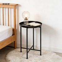 Table d'appoint et table basse en métal argenté de luxe T0785