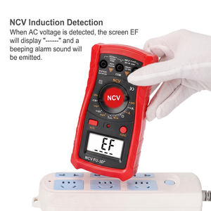 Multímetro Digital de 3 Dígitos, 600V, 10A, Cuerpo de Plástico, Función NCV para Pruebas Eléctricas - Product Image 2