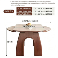 Ensemble table et chaises en dalle de roche - Table à manger de style antique, idéale pour les petits espaces, extensible et