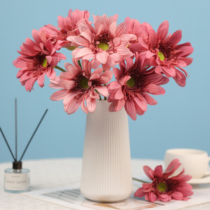 Flor Artificial de Látex con Tacto Real, Crisantemo, Margarita, Gerbera, para Decoración del Hogar <span class=keywords><strong>y</strong></span> Bodas - Product Image 4