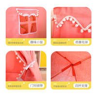 Tente de jeu pliable pour enfants Princesse, en coton doux, pour l'intérieur et l'extérieur, château de jeu pour tout-petits, cadeau d'anniversaire pour filles