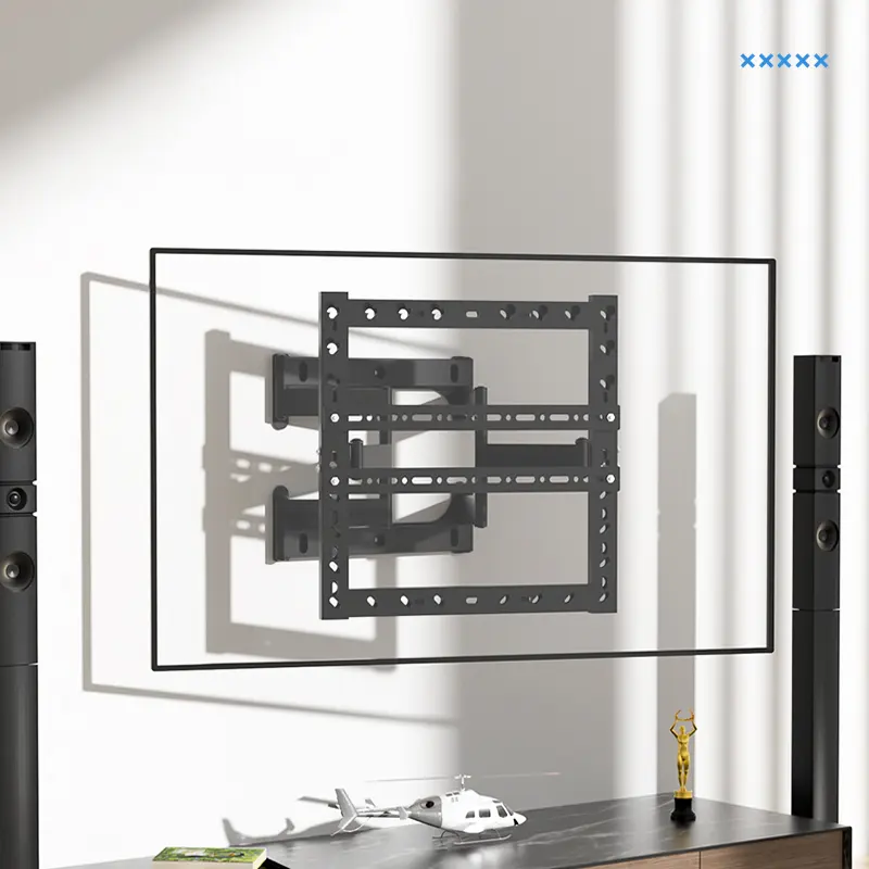 Braket dudukan TV logam untuk dinding, TV LCD tugas berat desain ramping, braket dudukan tv besar 32-80 inci