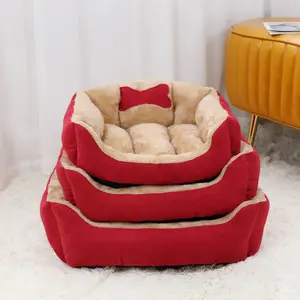 온라인 뜨거운 판매 아늑한 가짜 모피 편안한 플러시 깊은 수면 기계 빨 애완 동물 침대 개 고양이 애완 동물 침대