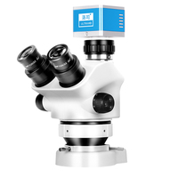 Microscope stéréoscopique trinoculaire à zoom 3,5x-100x avec caméra pour l'évaluation de bijoux et de montres