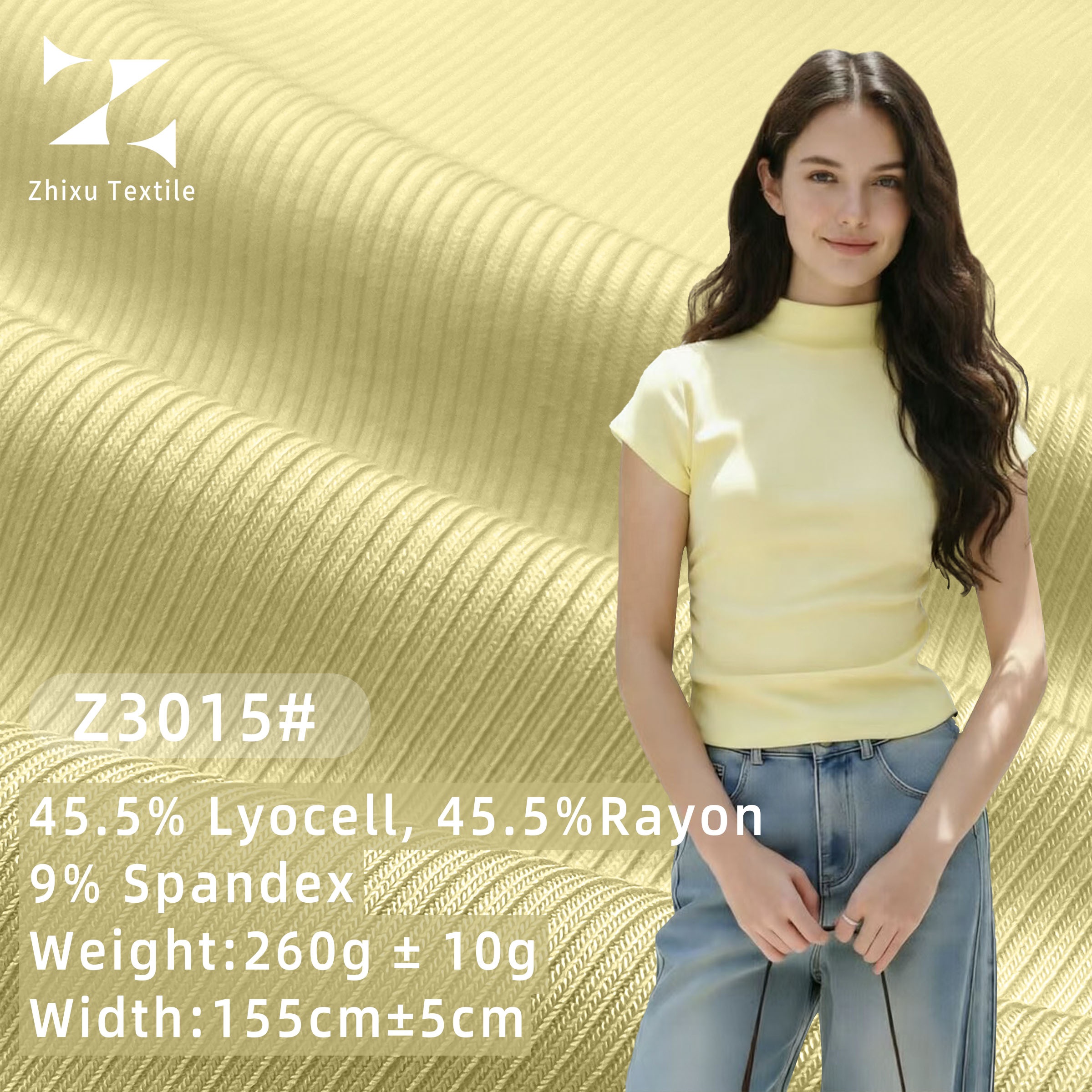Premium Echo-friendly Lyocell Rayon Spandex Interlock Knit Fabric 260GSM Soft Drape Stretch Textile for Fashion Clothing Women