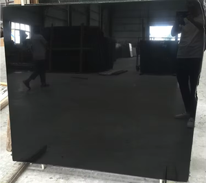 Dalles de granit noir Hebei polies de luxe, pierre noire pure absolue pour revêtement mural de hall d'hôtel, prix usine - Product Image 1