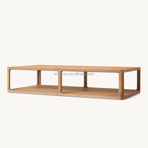 <span class=keywords><strong>MYHOME</strong></span> 2025 Tavolino da Caffè Rettangolare di Lusso in Legno di Quercia Massello Stile Francese Design Moderno Garanzia di 3 Anni per Casa Ufficio Soggiorno - Product Image 2