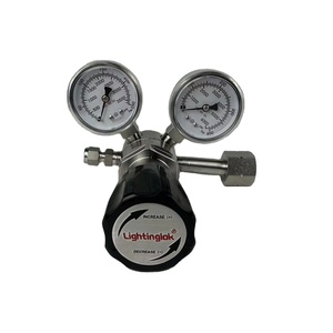 Regulador de Gas de Acero Inoxidable 316L Plateado, Regulador de Laboratorio de Una Etapa para Uso con Gas Propano y Gases Corrosivos, Marca DN10F - Product Image 3