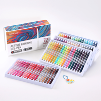 Lot de 54 marqueurs acryliques rétractables professionnels de 0,7 mm à pointe en bois, pour journalisation et peinture sur roche DIY