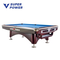 Table de billard de conception américaine moderne à succès, taille personnalisée avec pieds en bois massif et coussins en marbre caoutchouté à vendre