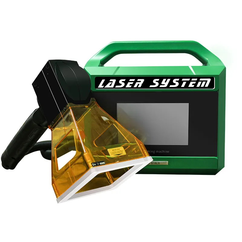휴대용 레이저 섬유 마킹 머신 프린터 25W 마킹 날짜 로고 그림 금속에 QR 코드 바코드