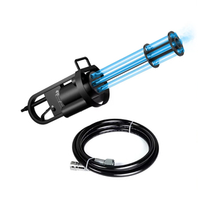 Macchina <span class=keywords><strong>a</strong></span> getto <span class=keywords><strong>CO2</strong></span> portatile Gatling Air Column Gun Effect GT50 con LED RGB, distanza di spruzzatura 6-8m, per DJ - Product Image 1