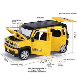 Diecast 1/22 <span class=keywords><strong>Suzuki</strong></span> Hustler SUV in lega di metallo giocattoli <span class=keywords><strong>auto</strong></span> modello per ragazzi ritiro per bambini regalo fuoristrada collezione hobby