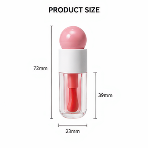 Vegan Moisturizing <b>Lip</b> Gloss 4ml Big Brush Head Natural Non stick Cup <b>Lip</b> Glaze Natural Look OEM ODM - Product Image 6