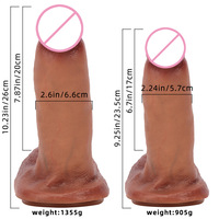 Pene Artificial, Masturbador Femenino, Ultra Suave, Extra Grande, Grueso, Realista, Estilo Stud, Juguete Sexual para Adultos, Ayuda Sexual