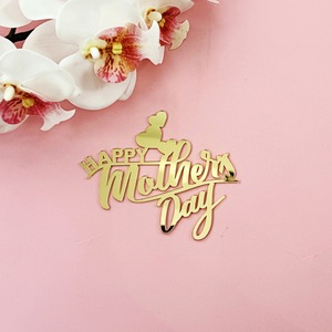Nouveau Topper de Gâteau en Acrylique Style Ins 2026 Joyeuse Fête des Mères Meilleure <span class=keywords><strong>Maman</strong></span> de Tous les Temps Ornement Latéral Fleur Cupcake Fournitures de Décoration de Gâteaux - Product Image 6