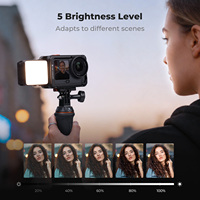 K&F Concept Compatible con DJI Osmo Action 6, Iluminación de Vlogging Recargable de Liberación Rápida, Mini Luz LED Magnética de Relleno