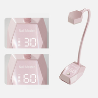 Lámpara UV Portátil Recargable con Cuello de Cisne Flexible de 360° para Uñas de Gel, Mini Lámpara de Arte de Uñas de Plástico con USB para el Hogar