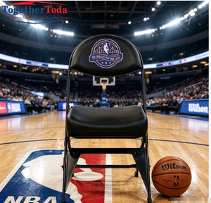 Chaise de sport pliable personnalisée, chaise de stade pliable robuste en cuir PU noir pour les matchs de basket-ball <span class=keywords><strong>NBA</strong></span>, les clubs d'e-sport - Product Image 1