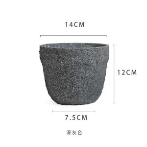 กระถางต้นไม้ปูนซีเมนต์ GRC ขนาดเล็ก ของตกแต่งบ้านสำหรับสวนกลางแจ้ง กระถางดอกไม้ไฟเบอร์ซีเมนต์ - Product Image 2
