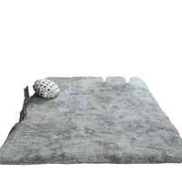 Tapis de salon moderne de luxe en fausse fourrure couleur unie, en polyester, antidérapant, super doux et moelleux, fabriqué à la machine