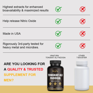 Suplemento Energético para Hombres <span class=keywords><strong>Beverly</strong></span> OEM Tongkat Ali Fadogia Extracto L-Citrulina L-Arginina 60 Unidades Certificado ISO 9001 - Product Image 6