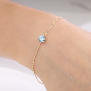<span class=keywords><strong>Pulsera</strong></span> de <span class=keywords><strong>Oro</strong></span> de 10k y <span class=keywords><strong>14k</strong></span> Personalizada de Provence Jewelry, Pulseras de Cadena Clásicas de Moda, <span class=keywords><strong>Pulsera</strong></span> de Diamantes Azules de Laboratorio de 0.5-5 Quilates para Chica - Product Image 3
