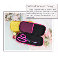 Étui rigide en EVA de couleur personnalisée pour étui à ciseaux électriques sans fil rose Étui à ciseaux de couture artisanale à la mode