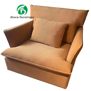 Nuevo Sofá Nórdico Extra Suave 2026 con Tapicería de Tela Rosa, Relleno de Plumas, Sofá Cómodo para Sala de Estar - Product Image 1