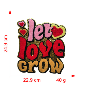 2025 nouveau Design grande taille chenille Patch fer le jour de la Saint-Valentin bébé amour plus foudre maman cerise coeur baiser - Product Image 4
