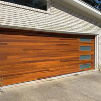 Andexin European Style Ultra-Quiet Flip Luxus Villa Garagentor Elektrischer Rollladen Holzmaserung Finish Nummern schild