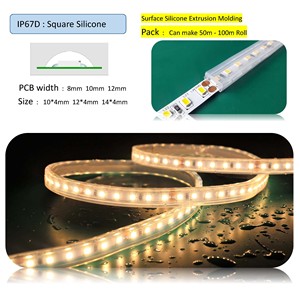 شريط إضاءة led على شكل أنبوب سيليكون ناشر للحليب بجهد 12 فولت و 24 فولت مصمم خصيصًا حسب الطلب شريط إضاءة led على شكل حبل من السليكون ذو حبل من دون حبل - Product Image 4