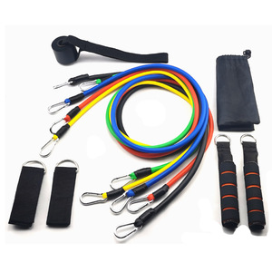 2023 Dropshipping Fitness Gym <b>Workout</b> Equipment Pilates Tubes Elastic <b>Bands</b> 11 Pack Resistance <b>Bands</b> - Product Image 2