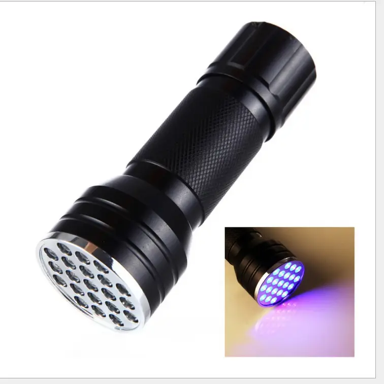 21 LED UV ULtra Violet el feneri akrep ışık UV çok fonksiyonlu sahte para algılama feneri